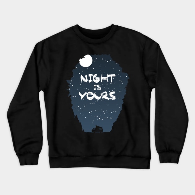 Night Is Yours Crewneck Sweatshirt by Aguvagu